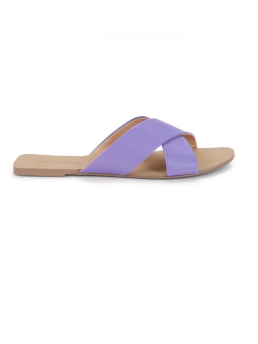 Saks Fifth Avenue Lavender Crisscross Slide Sandal